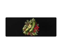 Christmas German Pickle Cute Gaming Mousepad Rubber Base Desk Mat for Home Office Laptop Computer