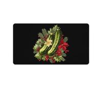 Christmas German Pickle Cute Gaming Mousepad Rubber Base Desk Mat for Home Office Laptop Computer