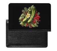 Christmas German Pickle Funny Passport Holder for Travel Wallet Cover Document Organizer with Card Slot