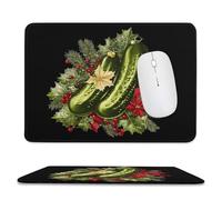Christmas German Pickle Mousepad with Stitched Edges