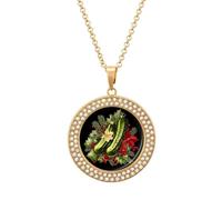 Christmas German Pickle Personalized Picture Necklace Photo Pendant Custom Memorial Jewelry for Women