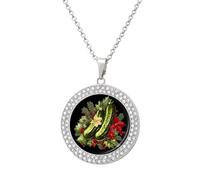 Christmas German Pickle Personalized Picture Necklace Photo Pendant Custom Memorial Jewelry for Women