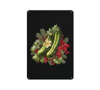 Christmas German Pickle Tin Sign Metal Wall Art Poster 30x20cm