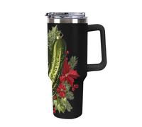 Christmas German Pickle Travel 40 Oz Tumbler Black