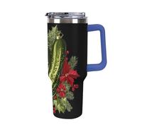 Christmas German Pickle Travel 40 Oz Tumbler Deep Blue