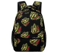 Christmas German Pickle Travel Backpack 16 Inch Casual Shoulder Bag with Adjustable Shoulder Straps