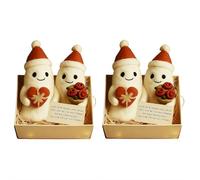 Christmas Ghost Friends Plush Doll, Adorable Ghost Plush Christmas Friendship Gifts, Small G-host With Santa Hat for Holiday Home Party Decor, Friendship Gifts for Best Friends