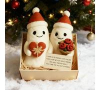 Christmas Ghost Friends Plush Doll, Adorable Ghost Plush Christmas Friendship Gifts, Small G-host With Santa Hat for Holiday Home Party Decor, Friendship Gifts for Best Friends