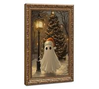 Christmas Ghost in Victorian Square Canvas Poster Bedroom Decor Landscape Office Room Decor Gift 24" L X 36" W