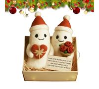 Christmas Ghost Plush Toy, Soft Emotional Friendship Stuffed Animal for Kids, Friends, and Adults, Cute Holiday Decoration Parties, Birthdays, Offices, Dorms, Apartments, Cars