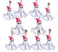 Christmas Ghost Tree Ornament Spooky Creepy Christmas Decor Xmas Cute Scary Ornament Spooky Ghost Christmas Tree Hanging Ornaments Scary Ghost Ornaments (10PC)