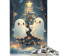 Christmas Ghosts Jigsaw Puzzles Puzzles for Adults Kids. 1000 Pieces Whimsical Challenge Toy Educational Game Home Decoration for Adults& Kids Age 14 Years Up 1000pcs (75x50cm)