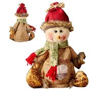 Christmas Gi-ft Bags | Christmas Doll Apples Bags | Reusable Fabric Christ-mas Drawstring Gi-ftBoxes with Zipper | Santa Snowman Snowflake Deer Apples Candy Bag for Partys Decoration