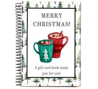 Christmas Gi-ft Card Book, Merry Christmas! Gi-ft Card Book, Surprises On Every Page, D.IY Spiral-Bound MerryChristmas College Survival GiftCard Books Holder, Greeting Cards Holder for Family, Friends