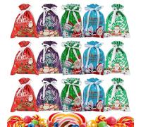 Christmas Gift - ABS 32 x 24 cm | 15 Pieces Dustproof Case with Drawstring for Holiday for Kids, Cookies, Chocolate, Friends, Family, Wedding