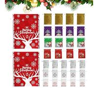 Christmas Gift Bags, 33 Pieces Colourful Reusable Home Decoration, Christmas Gift Bag | for Biscuits Snack Chocolate Candy Party Favourites Toys Children Adults