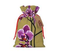 Christmas Gift Bags â€“ Beautiful Orchids Festive Gift Bags with Drawstring, for Holiday Presents, Party Favors & Merry Celebrations