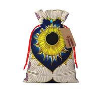 Christmas Gift Bags â€“ Cartoon heart sun Festive Gift Bags with Drawstring, for Holiday Presents, Party Favors & Merry Celebrations