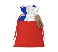 Christmas Gift Bags â€“ Flag of Chile Festive Gift Bags with Drawstring, for Holiday Presents, Party Favors & Merry Celebrations