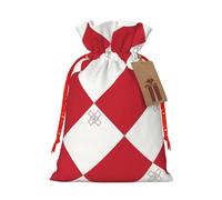 Christmas Gift Bags â€“ Flag of Malta Festive Gift Bags with Drawstring, for Holiday Presents, Party Favors & Merry Celebrations