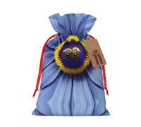 Christmas Gift Bags â€“ Flower heart bee Festive Gift Bags with Drawstring, for Holiday Presents, Party Favors & Merry Celebrations