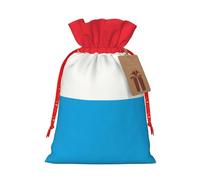 Christmas Gift Bags – Luxembourg flag Festive Gift Bags with Drawstring, for Holiday Presents, Party Favors & Merry Celebrations