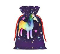 Christmas Gift Bags â€“ One-horse star Festive Gift Bags with Drawstring, for Holiday Presents, Party Favors & Merry Celebrations