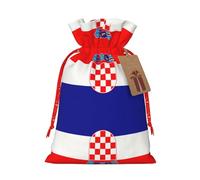 Christmas Gift Bags – Republic of Croatia flag Festive Gift Bags with Drawstring, for Holiday Presents, Party Favors & Merry Celebrations