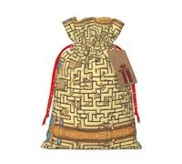 Christmas Gift Bags – Treasure Maze Festive Gift Bags with Drawstring, for Holiday Presents, Party Favors & Merry Celebrations