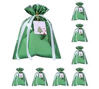 Christmas Gift Bags | Pack of 8 Bags for Sweets | Reusable Christmas Stocking Fillers for Parties Bijoux Wedding Sweets Friends Children