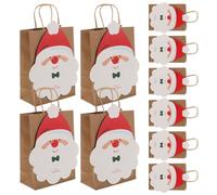 Christmas Gift Bags Paper 10pcs Paper Party Present Bags | Festive Atmosphere, Easy to Carry Handheld Style, Cute Cartoon Pattern Decor for Weddings and Parties