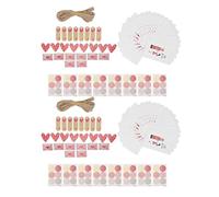 Christmas Gift Bags Thick Sturdy Small Envelopes, Holiday Gift Wrapping Bags with Label and Hemp Rope, Classic Christmas Party Favor Bags for Candy Snacks Chocolates