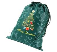 Christmas Gift Bags with Drawstring | Christmas Packaging Bags | Reusable Foil Wonder Gift Packaging for Party, Eve, Holiday, Birthday, Luxurious Santa Embellishment