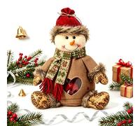 Christmas Gift Bags Zipper Design, 3D Christmas Candy Doll Bag，B | Felt Apples Fabric Gift Bag Large space reusable fabric gift pouches, Snowman, Santa Claus and Elk