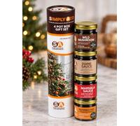 Christmas Gift Box (4 Jars x 28g) - Peppercorn & Tennessee Whiskey, Wild Mushroom, Diane Sauce, Marsala