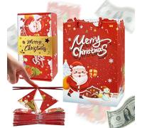 Christmas Gift Box with Folding Bounce Mechanism | Silver Box - Folding Bounce Wallet for Girls Teens Birthday Valentine's Day