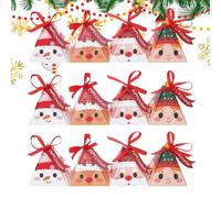 Christmas Gift Boxes | 16 Pieces Portable Container | Party Treat Boxes | For Snacks, Cookies, Cupcakes, Brownies, Donut, Chocolates, Success, Family, Friends, Neighbors And Colleges