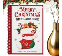 Christmas Gift Card Book For Adults, 7-Page Diy Spiral-Bound Holiday Gift | Card Storage Album, Multifunctional Christmas Gift Card Album Gift Box For Teens Kids Office School Dorm Friend Gathering