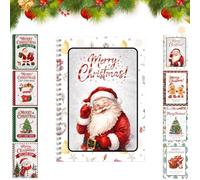 Christmas Gift Card Book, Merry Christmas DIYs Gift Card Booklet (10 pages) | Fun College Survival Gif t Cards Book Holder, Spiral-Bound Merry Christmas Cards, for Family, Friends, Students, Holiday