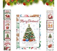 Christmas Gift Card Book, Merry Christmas DIYs Gift Card Booklet (10 pages) | Fun College Survival Gif t Cards Book Holder, Spiral-Bound Merry Christmas Cards, for Family, Friends, Students, Holiday