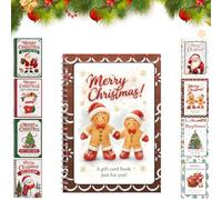 Christmas Gift Card Book, Merry Christmas DIYs Gift Card Booklet (10 pages) | Fun College Survival Gif t Cards Book Holder, Spiral-Bound Merry Christmas Cards, for Family, Friends, Students, Holiday