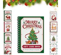 Christmas Gift Card Book, Merry Christmas DIYs Gift Card Booklet (7 pages) | Fun College Survival Gif t Cards Book Holder, Spiral-Bound Merry Christmas Cards, for Family, Friends, Students, Holiday