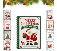 Christmas Gift Card Book, Merry Christmas DIYs Gift Card Booklet (7 pages) | Fun College Survival Gif t Cards Book Holder, Spiral-Bound Merry Christmas Cards, for Family, Friends, Students, Holiday