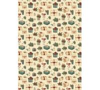 Christmas Gift Colourful Festive Pattern Chocolate Transfer Sheet A4 Size