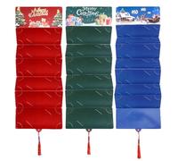 Christmas Gift Envelope - Holiday Wallet Card Holder | Surprise 7 Slots Pouch with Bell, Folding Organizer for Banknotes & Cards at Festive Meetings