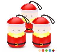 Christmas Gift EverBrite Santa Claus Lantern 3 Pack, 5 Light Modes Holiday Decoration Presents for Women and Men, AAA Batteries Contained Stocking Stuffers, Christmas Lights Indoor & Outdoor