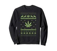 Christmas Gift Weed Cannabis Xmas Marijuana Costume 420 THC Sweatshirt