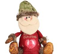 Christmas Gifts Bags Zipper Design, Fabric Christmas Candy Gift Bags, Cute 3D Santa Elk Holi Bag, Xmas Snowman Reusable Doll