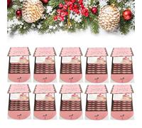 Christmas Gifts Card Booklet - Wow Handmade Merry Xmas Card Booklet Holder, Pull-Out DIY Waterfall Gift Books with 4 Slots, Holiday Surprise Storage Case for Family Friend Colleague