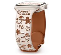 Christmas Gifts Compatible with Christmas Apple Watch Bands for Women 42mm(Series 11/10) 41mm 40mm 38mm, Adjustable Soft Silicone Santa Claus Snowflake for Apple Watch SE Band Series 11 10 9 8 7 6 5 4